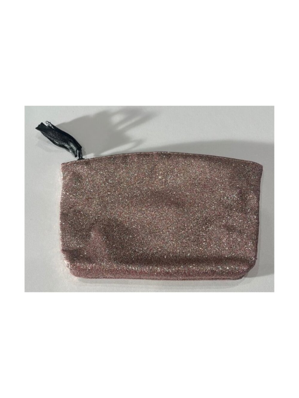 Sparkly rose-gold/pink glitter cosmetic pouch - Picture 2 of 2